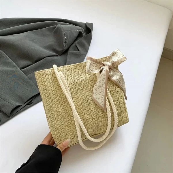 Grand Sac Fourre-Tout Rotin Tressé à la Main pour Dames - Mode et Élégance|5,98 €|OKKO MODE