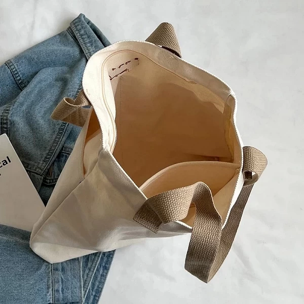 Sac fourre-tout en toile pour femmes, sac à main décontracté grande capacité|5,98 €|OKKO MODE