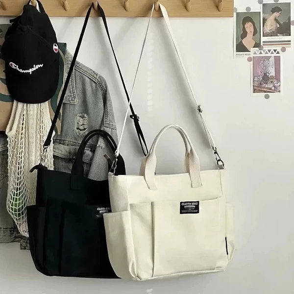 Sac fourre-tout portable en toile pour étudiante, grande capacité - Original et stylé|2,00 €|OKKO MODE