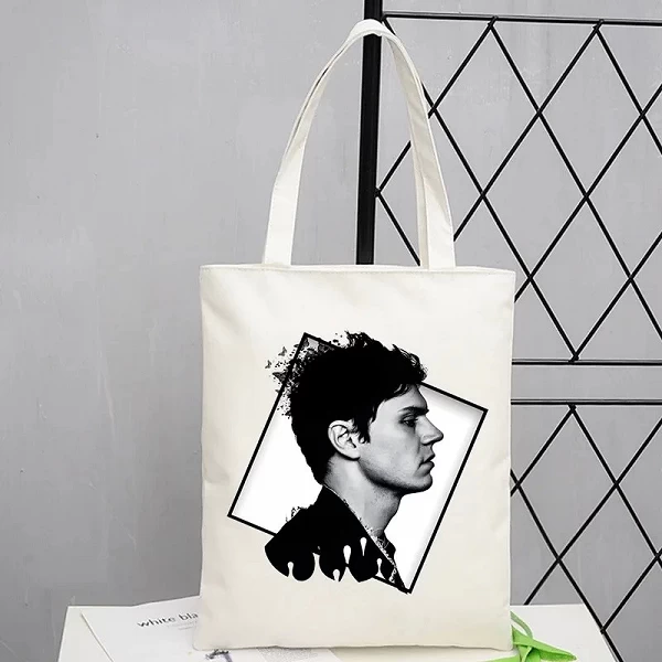 Sac en toile de grande capacité pour femmes, sac à main Evan Peters Skull Ahs - RoanOtDesign|4,95 €|OKKO MODE