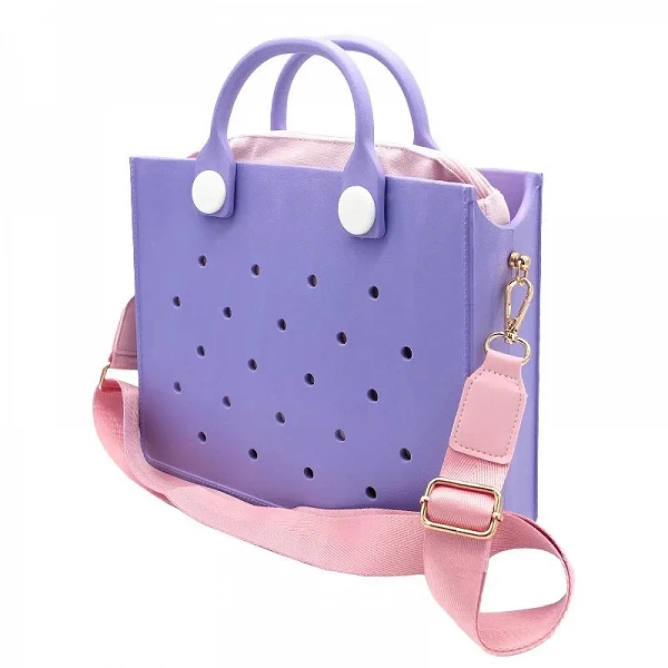 Sac à main de plage décontracté pour femme, rose et violet en EVA imperméable|15,49 €|OKKO MODE