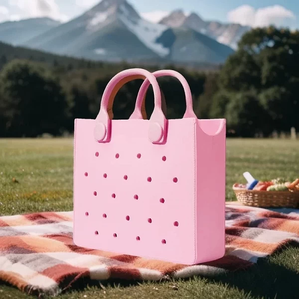 Sac à main de plage décontracté pour femme, rose et violet en EVA imperméable|15,49 €|OKKO MODE