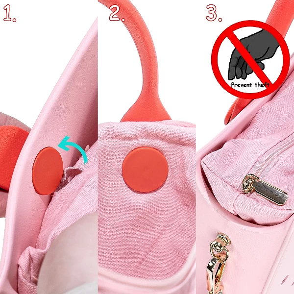 Sac à main de plage décontracté pour femme, rose et violet en EVA imperméable|15,49 €|OKKO MODE