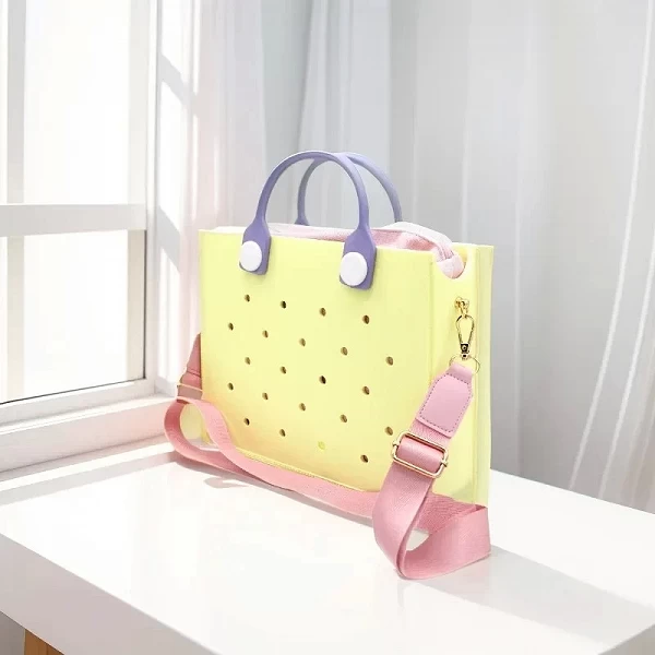 Sac à main poinçonné jaune et rouge pour femme, sac fourre-tout de voyage plein air|16,46 €|OKKO MODE