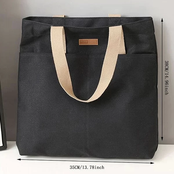 Sac fourre-tout en toile pour femme, grande capacité et fil à coudre|1,95 €|OKKO MODE