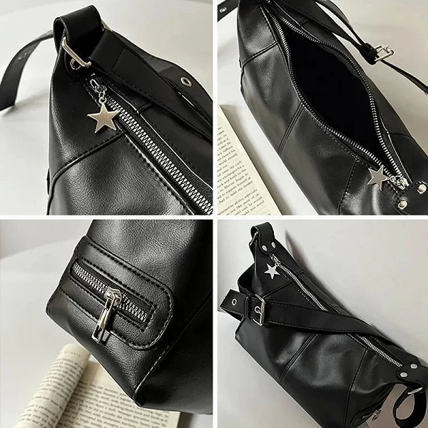 Sac à main gothique coréen Star Girl Harajuku vintage | Sac bandoulière Messenger esthétique Korea Y2K PLC 19x12x13cm|5,04 €|OKKO MODE