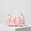 Sac de dîner fleur rose en fausse perle avec bandoulière chaîne métal|2,88 €|OKKO MODE