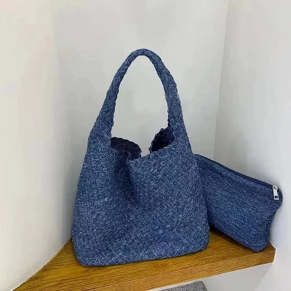 Sac en denim PU tissé pour femme - Panier Denim Mode Arrivée Spéciale|43,19 €|OKKO MODE