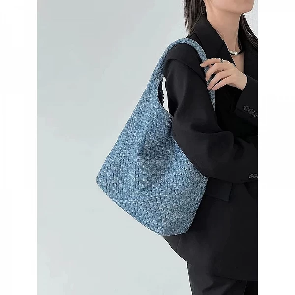 Sac en denim PU tissé pour femme - Panier Denim Mode Arrivée Spéciale|43,19 €|OKKO MODE