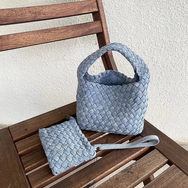 Sac en denim PU tissé pour femme - Panier Denim Mode Arrivée Spéciale|43,19 €|OKKO MODE