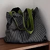 Sac en toile de mode grande capacité à rayures - Sac fourre-tout idéal pour les voyages|13,99 €|OKKO MODE