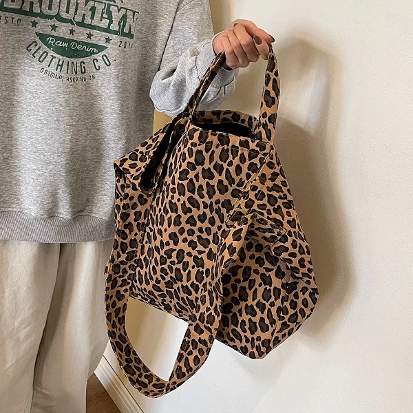 Grand sac fourre-tout en nylon léopard pour femmes, grande capacité|7,00 €|OKKO MODE