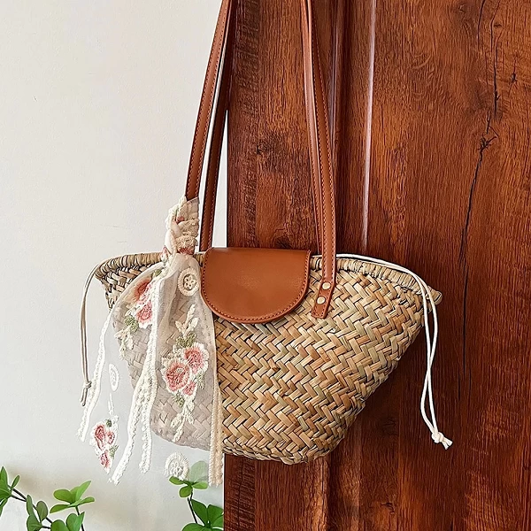 Sac à Main Tissé en Paille de Grande Capacité pour Femme, Fourre-Tout à la Mode, Chic Hobo pour ixet Vacances|17,09 €|OKKO MODE