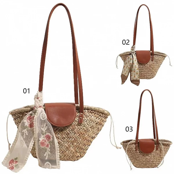 Sac fourre-tout tissé en paille pour femmes, sacs de plage d'été, sac à main tissé de grande capacité, sac de tissage initié pou|17,09 €|OKKO MODE