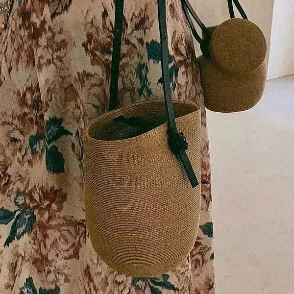 Sac de Paille Tressé Okko-Mode - Petit fourre-tout en paille tissée pour femme|14,39 €|OKKO MODE