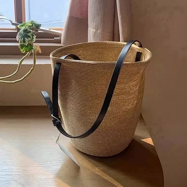 Sac de Paille Tressé Okko-Mode - Petit fourre-tout en paille tissée pour femme|14,39 €|OKKO MODE