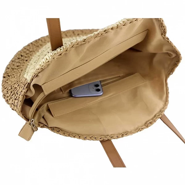 Sacs à Main Ronds en Paille Tissés pour Femme - Élégant et Pratique, idéal Plage, Voyage|25,19 €|OKKO MODE