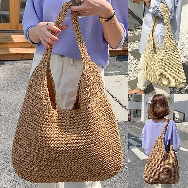 Sac à main tissé en rotin pour femmes - Sacoche de plage faite main|13,02 €|OKKO MODE