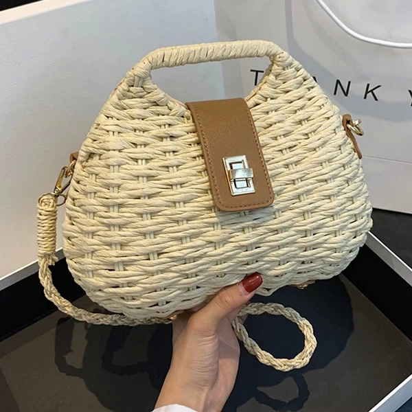 Sac messager tissé à la main en rotin pour femme - Spacieux et léger|17,10 €|OKKO MODE