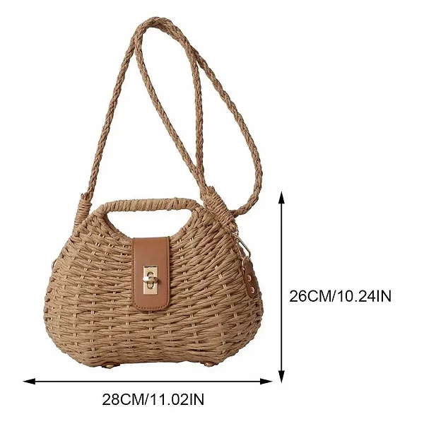 Sac messager tissé à la main en rotin pour femme - Spacieux et léger|17,10 €|OKKO MODE