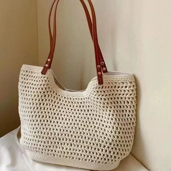 Sac Fourre-Tout Tissé en Paille de Grande Capacité pour Femme - Okko Mode|3,90 €|OKKO MODE