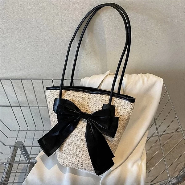 Sac fourre-tout tissé à la main grande capacité pour femmes - Style rural et frais, été plein de charme!|6,02 €|OKKO MODE