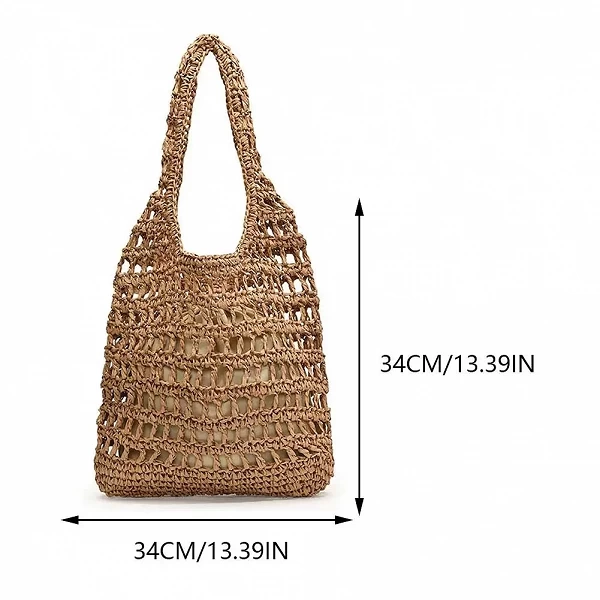 Sac fourre-tout tissé en paille pour femme - Style estival chic et tendance|25,96 €|OKKO MODE