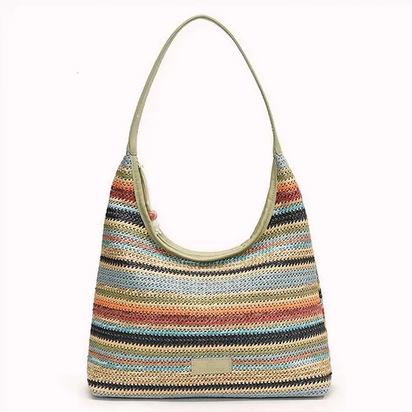 Sac fourre-tout tissé en paille pour femme - Style ethnique plage et voyage|7,94 €|OKKO MODE