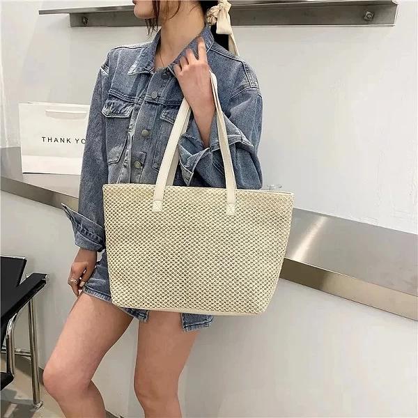 Sac de plage d'été en paille tressée pour femme, WUNICEF - OKKO mode|7,92 €|OKKO MODE