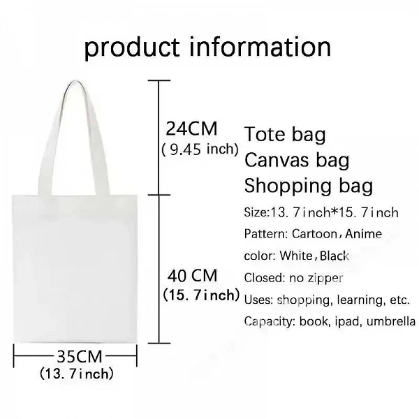 Sac à provisions réutilisable en toile de coton Genshin Impact: élégance éco-responsable|4,00 €|OKKO MODE