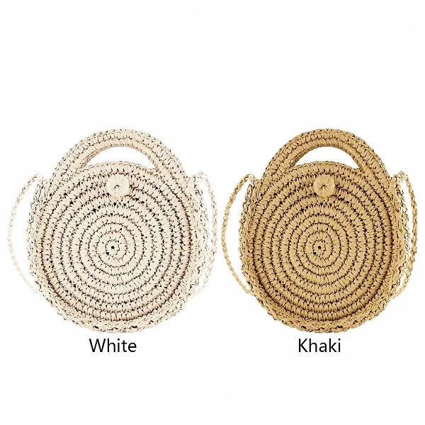 Sac à bandoulière rond en paille tissée pour femmes - Okko Mode|7,99 €|OKKO MODE