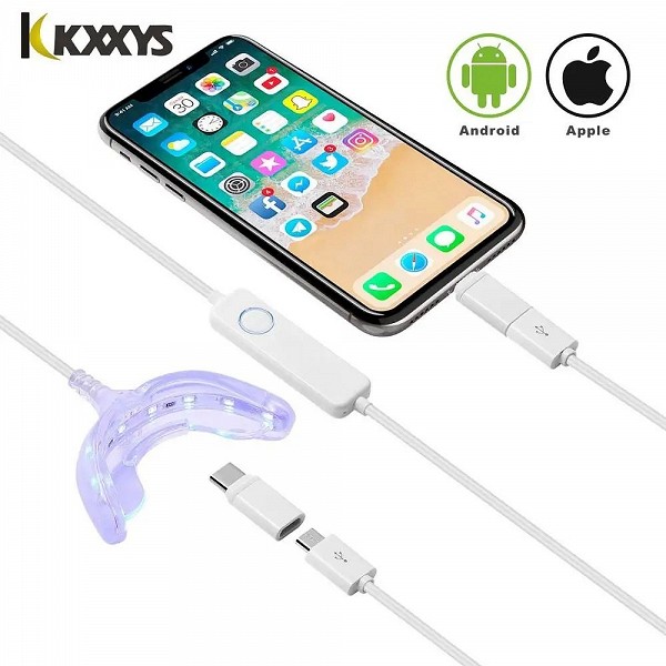 Kit de Blanchiment des Dents avec Minuterie Intelligente pour téléphone portable Android et IOS - Embouchure Portable|21,59 €|OKKO MODE