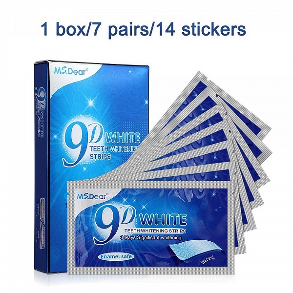 Autocollants de blanchiment des dents 9D - Bandes gel dentifrice soins bucco-dentaires|2,69 €|OKKO MODE