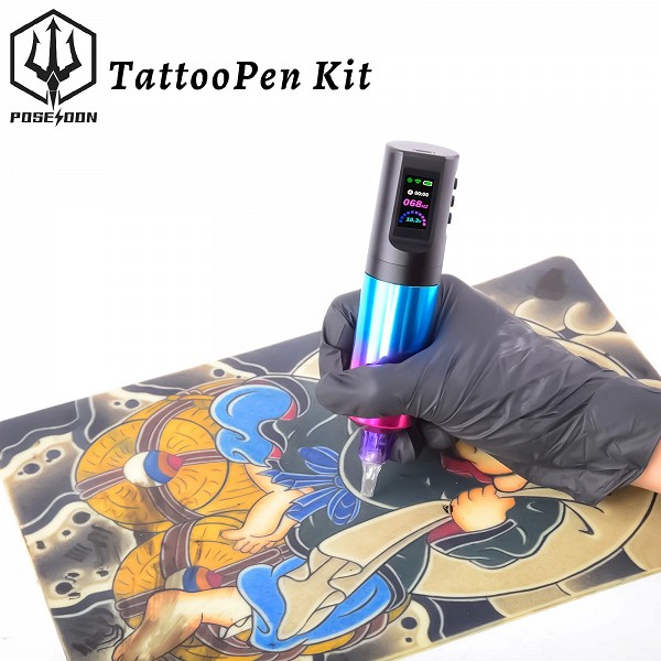 Kit de Stylo Tatouage Poseidon Sans Fil - Machine à Tatouer & Accessoires Complet|73,31 €|OKKO MODE