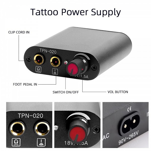 Mayor Inner InPorter-Kit de tatouage professionnel avec 2 machines, encres noires et accessoires complets|28,15 €|OKKO MODE