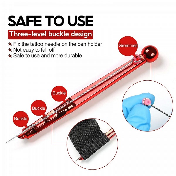 Ensemble Stylo Poke à Main Tatouage Kit de Débutant - ABS, Acier Inoxydable|5,39 €|OKKO MODE