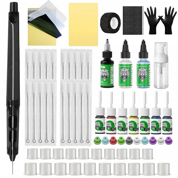 Kit de Tatouage Hand Poke et Stick, Set de Stylos Grossiers pour le Body Art|16,17 €|OKKO MODE