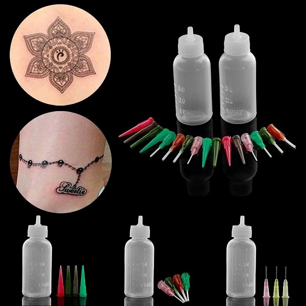 Kit applicateur de henné, buse de maquillage cool, outil de dessin, art corporel, bouteille de tatouage, à la mode|1,50 €|OKKO MODE