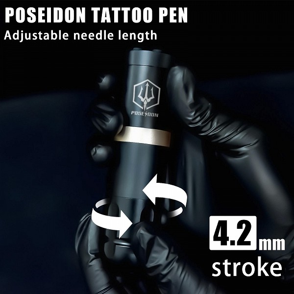 POSEIDON-Ensemble de stylos à tatouer sans fil, moteur sans noyau, machines à tatouer pour tatoueurs, kit lointain, haute qualit|45,20 €|OKKO MODE