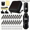 Kit de tatouage sans fil, Mini Machine à fusée complète, batterie, 20 pièces, aiguilles de tatouage, stylo de tatouage rotatif, |36,14 €|OKKO MODE