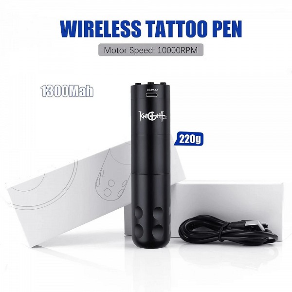 Stylo de tatouage sans fil, pistolet rotatif, affichage LED numérique, batterie de tatouage avec 20 aiguilles à cartouche pour e|43,50 €|OKKO MODE