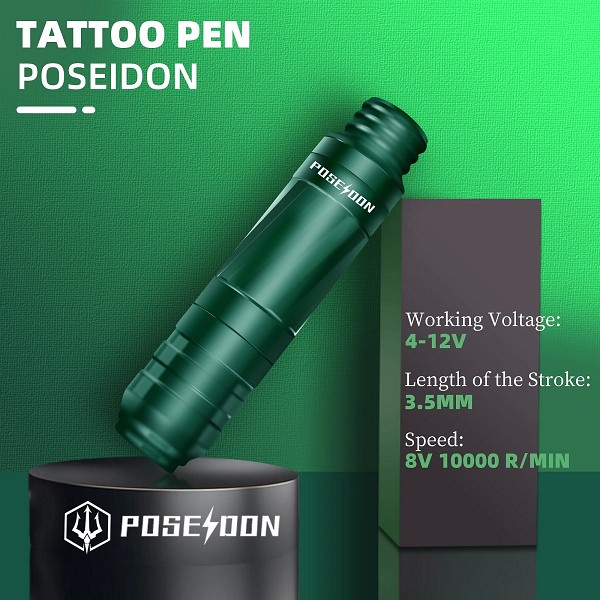 POSEIDON-Kit de stylo de tatouage avec alimentation, interface RCA, odorélectrique lointain pour tatoueurs|37,41 €|OKKO MODE