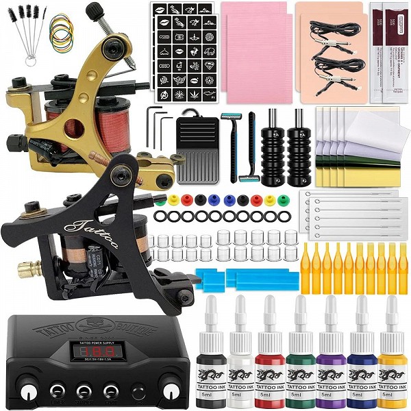 Kit de machine à tatouer à bobine professionnelle, ensemble de tatouage intérieur Mayor, mitrailleuse avec alimentation pour tat|47,25 €|OKKO MODE