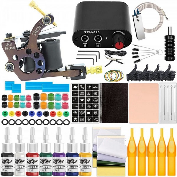 Kit de tatouage de bobine professionnel, ensemble de mitrailleuses, machine de maquillage en continu, tatouage, art corporel, 10|32,48 €|OKKO MODE