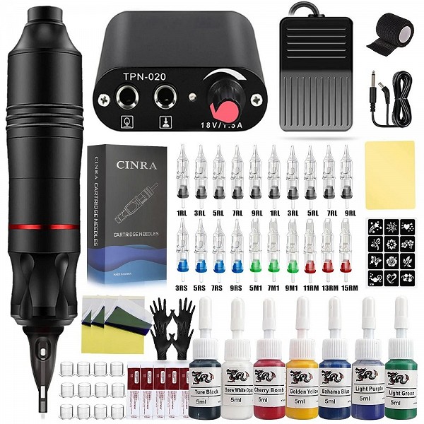 Mayor Inner-Kit de tatouage professionnel, ensemble de stylos de tatouage lointain, cartouche d'alimentation, encre illac, inter|50,95 €|OKKO MODE