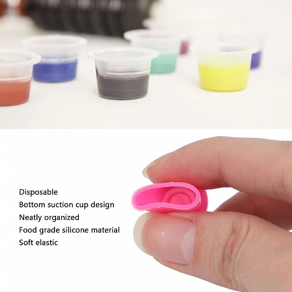 Tasses en Silicone Jetables pour Tatouage Eyeliner Sourcil Lip Pigment|6,96 €|OKKO MODE