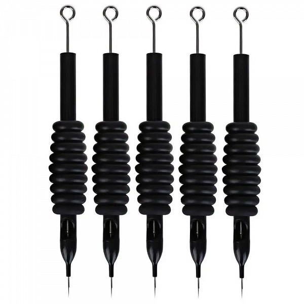 Tube antidérapant en Silicone noir pré-stérilisé, 5 pièces - Aiguille de tatouage médicaleinox|15,00 €|OKKO MODE