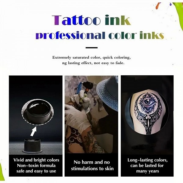 Ensemble de pigments d'encre tattoo noir professionnels 100% qualité|13,08 €|OKKO MODE