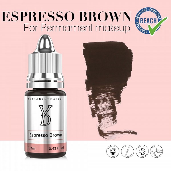 Encre de tatouage Espresso Brown YD, poudre professionnelle, pigment liquide, peintures de beauté, maquillage semi-permanent, fo|23,94 €|OKKO MODE