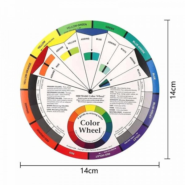 Pigment d'ongles de tatouage professionnel, guide de mélange de conception à trois niveaux, roue de 12 documents, carte en papie|12,59 €|OKKO MODE